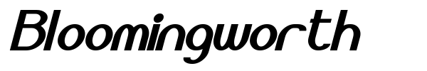 Bloomingworth font preview
